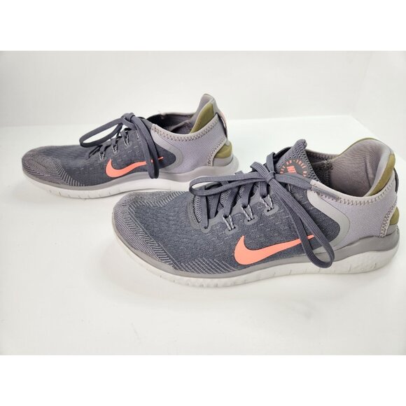 Nike Free RN 2017 Women's Running Shoes Size 9 Gray Coral - Picture 3 of 10